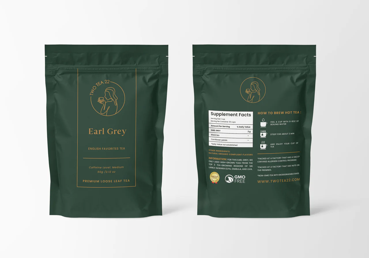 Earl Grey Black Eco-Conscious Tea with Cornflower Petals